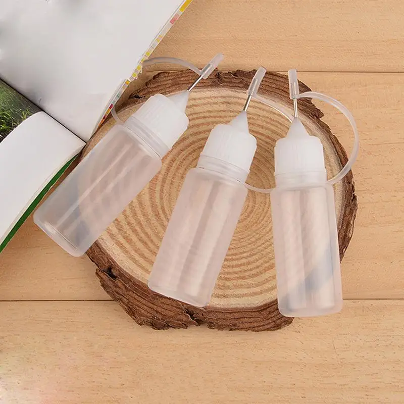 

1pcs Fine Empty Dropper Plastic Bottles Needle Tip Bottle Metal New Squeezable Design Needle Travel Accessories Container L Q0L1
