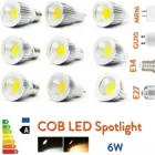 Светодиодный прожсветильник Тор GU10 LED COB с регулируемой яркостью лампы E27 E14 MR16 AC DC 12 В 6 Вт прожектор лампа высокой мощности AC 110 В 220 В для домашнего декора