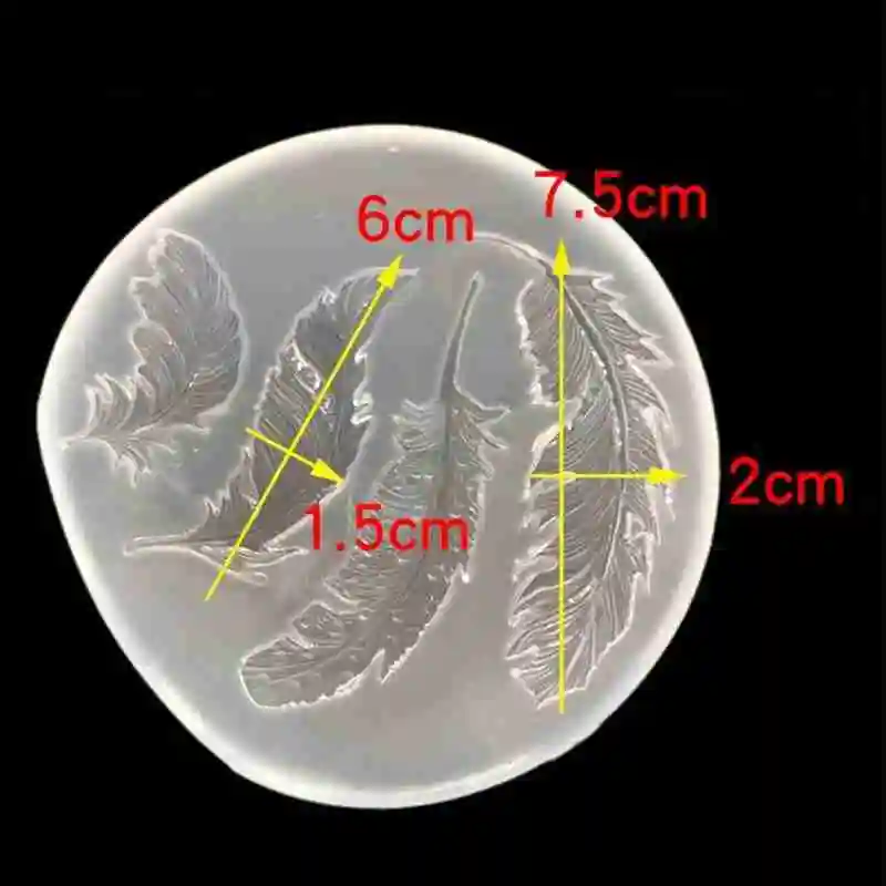 

1pcs Liquid Silicone Mold Feather Mirror Resin Mould Pendant Necklace Making Jewelry Crafts For DIY Accessories Y1I7