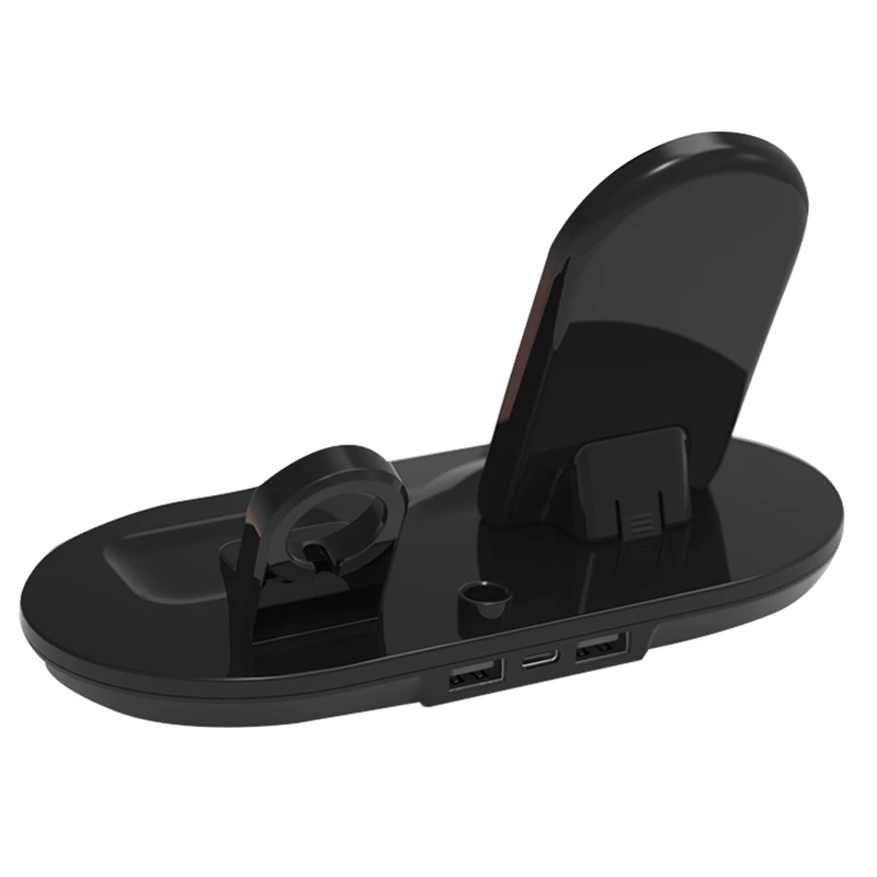 

Беспроводное зарядное устройство 5 в 1,Qi Беспроводная зарядная станция для Iwatch 6/5/4/3/2/1 и Airpods3/2/1 Pencil Iphone