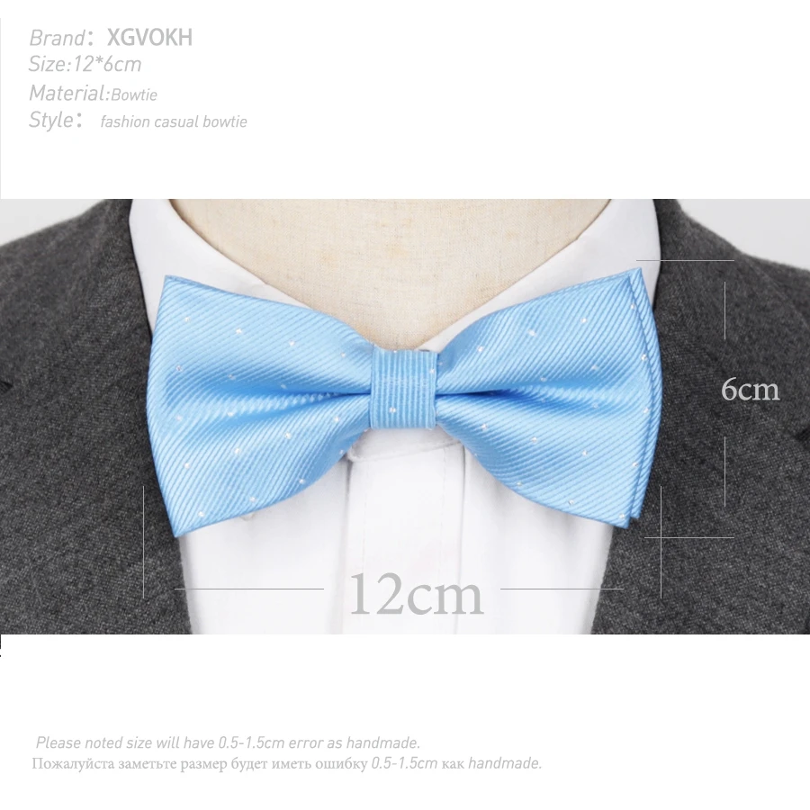 

Men Bowtie Fashion Butterfly Party Wedding Bow Tie for Boys Girls Candy Color Dot Pattern Bowknot Accessories Necktie