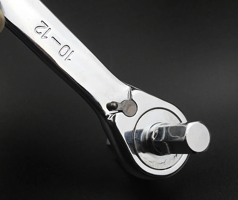 

1PCS High Quality CR-V Ratcheting Allen Wrench Ratchet Wrenches Key Hex Multi-Too]ls Double End Spanner Metric 4-17mm