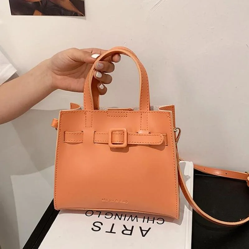 

2021 New Womens Hand Bags Designers Luxury Handbags Fashion Tote Bag Small Leather Crossbody Bags For Women Orange Shouder Bag