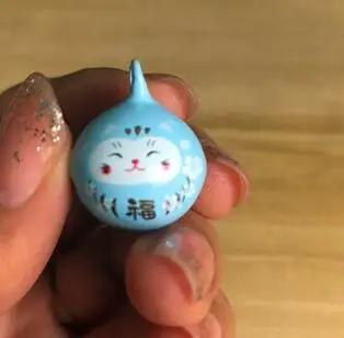 5pcs blue 5 шт. Lucky cat DIY ручной работы Манеки Неко Sakuran Fortune bells медные колокольчики амулеты «сделай сам» - Окраска металла: 5pcs blue