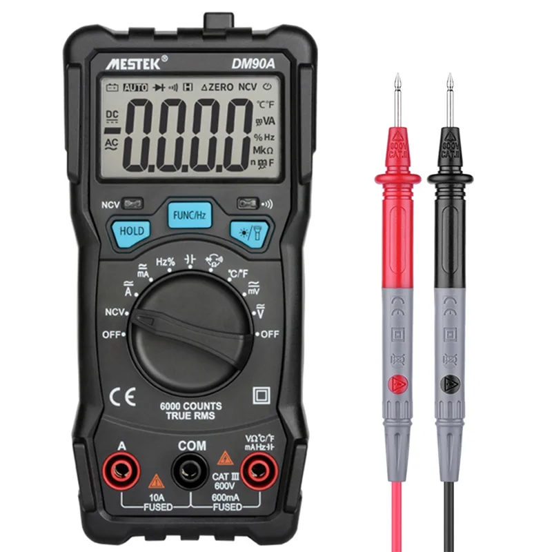

6000 Counts Smart Digital MultimeterDM90A/DM90S Automatic Tester Multimetro profesional usb tester mestek Anti-burning NCV