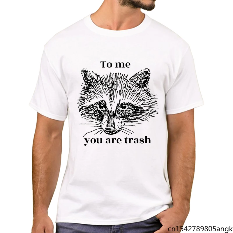 

Hot Hipster To Me You Are Funny Vintage Balloon Raccoon Printed T Shirts Short Sleeve Cool