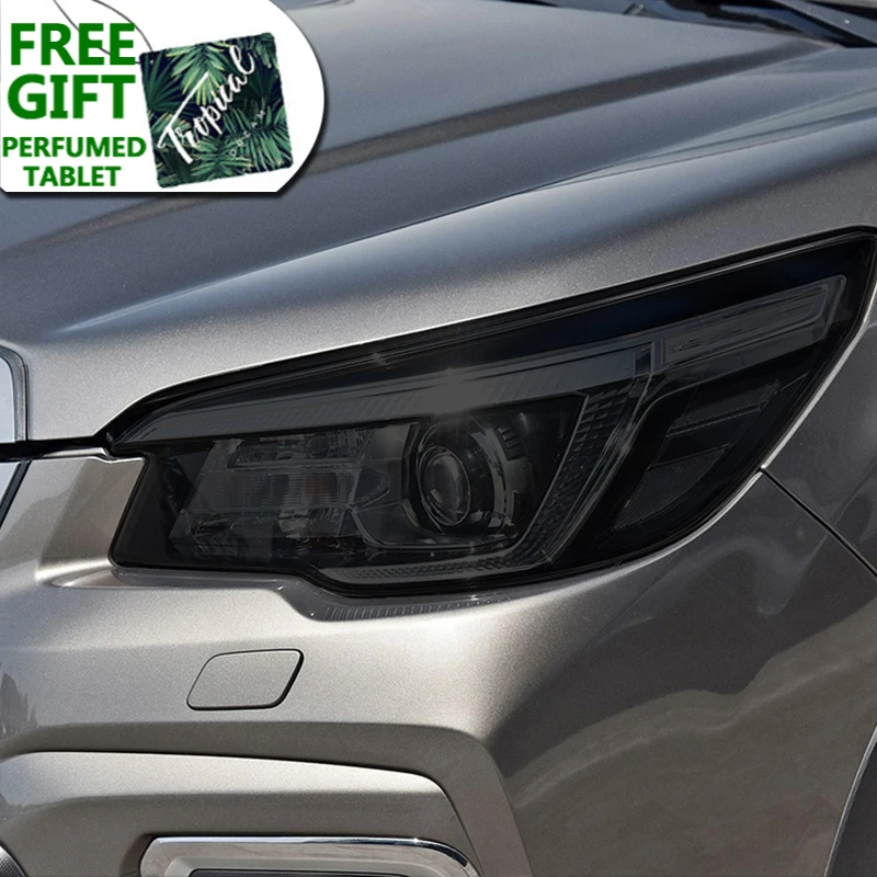 

2 Pcs Car Headlight Protective Film Headlamp Restoration Transparent Black TPU Sticker For Forester 2019 2020 Accessories