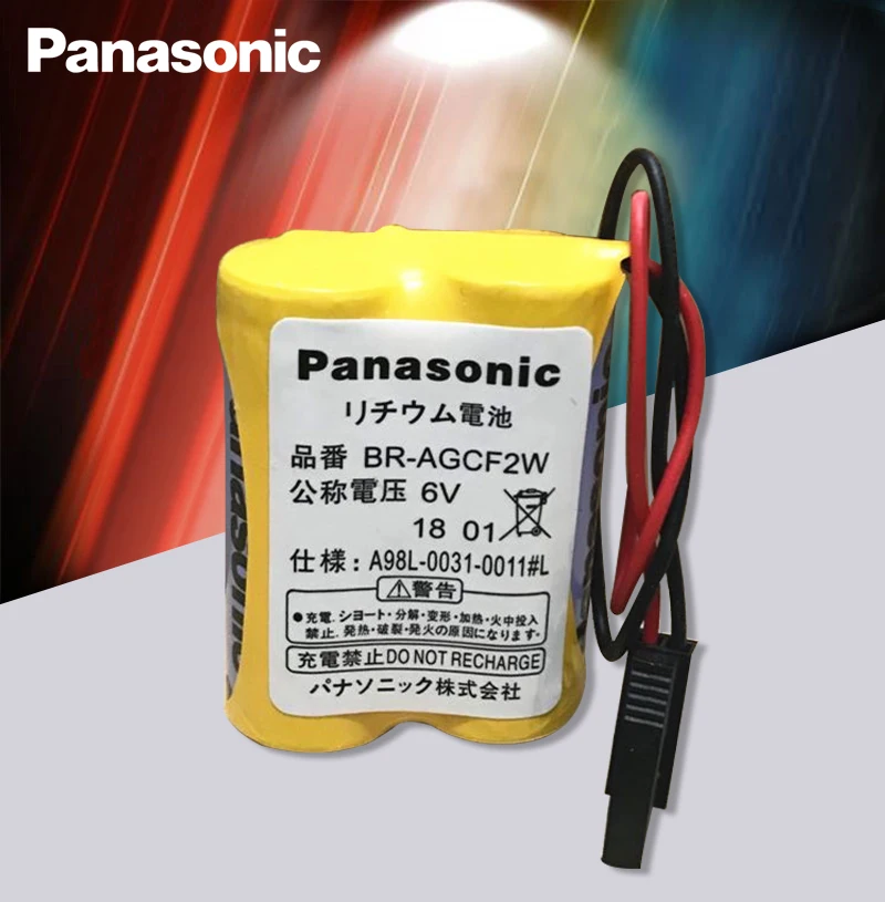 Panasonic 4 шт./лот BR-AGCF2W литиевая 6В 2200 мА/ч PLC батарея A98L-0031-0011 A06B-6093-K00 батареи с черным