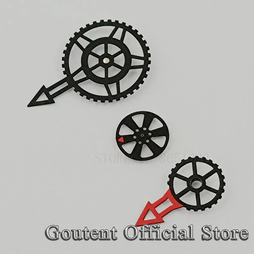 

Goutent New Black Watch Hands Roller skeletonized hand Fit 82S7 Movement Watch Accessories