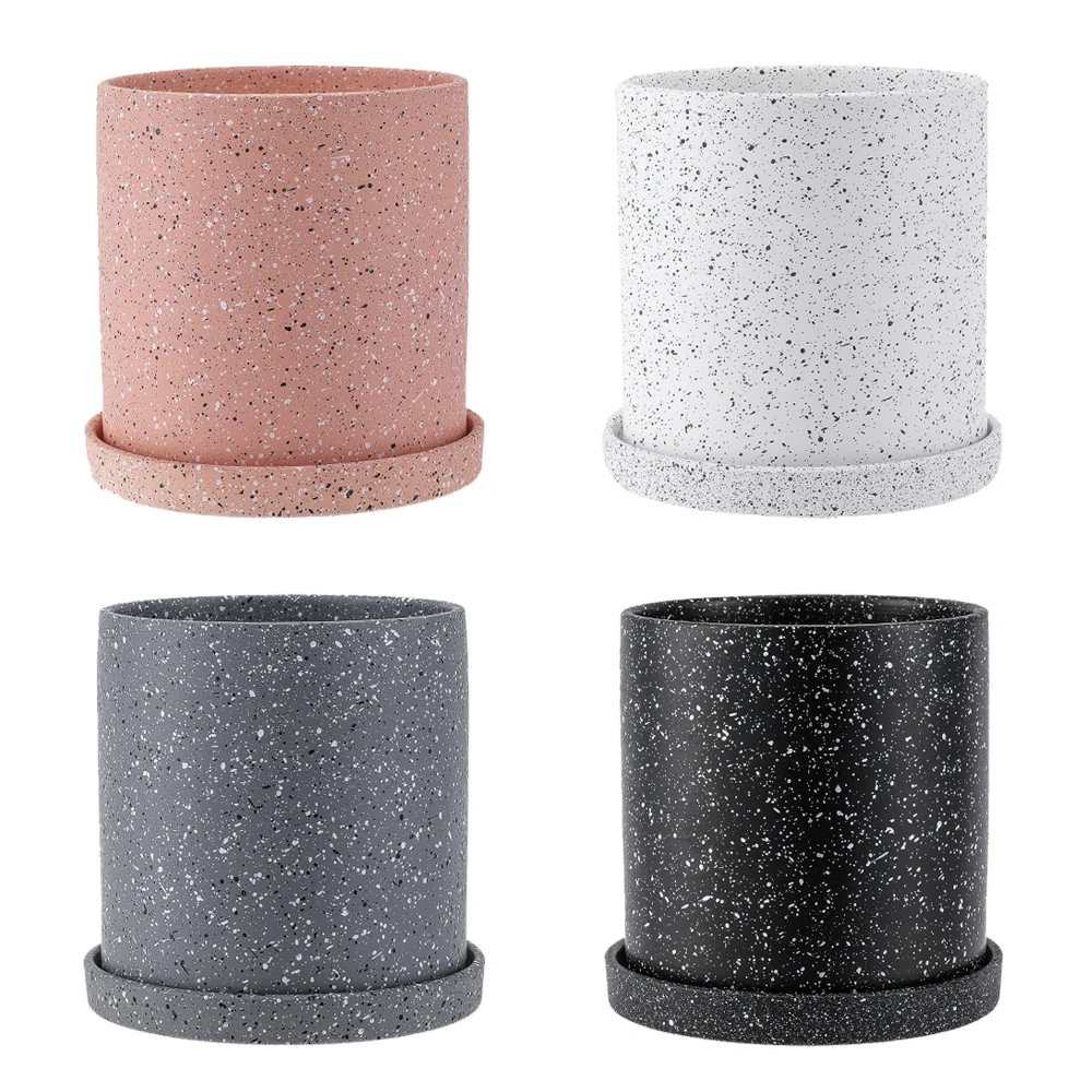 

Керамический цветочный горшок с поддоном, контейнер для хранения, горшок для растений с мраморным узором, скандинавский горшок для цветов, ...