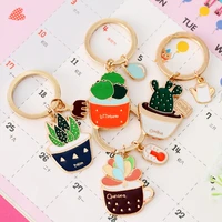there are four types of lovely and succulent plants creative giant cute giant exquisite key chain you can choose one as a gift