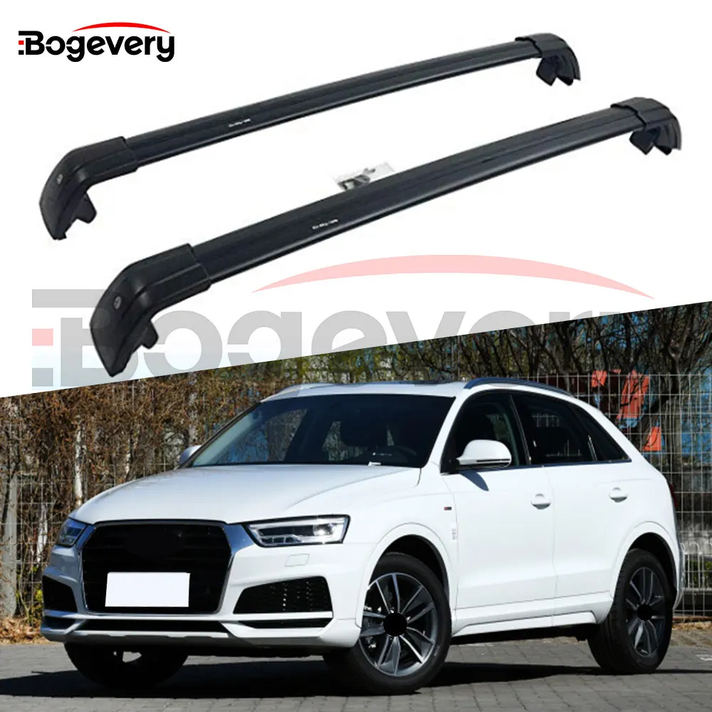 Новые черные багажные перекладины поперечные рейки на крышу для Audi Q3 2013 2014 2015 2016