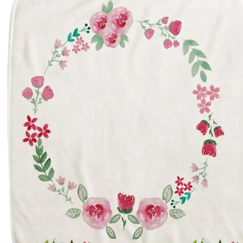 

Baby Monthly Record Growth Milestone Blanket Newborn Photography Props Wreath Newborn Photo Creative Background Cloth Gifts P15C