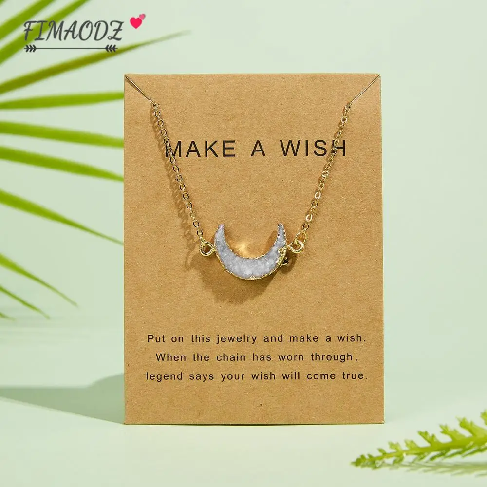 Модное ожерелье FIMAODZ с изображением Луны и пожеланий для женщин креативный чокер