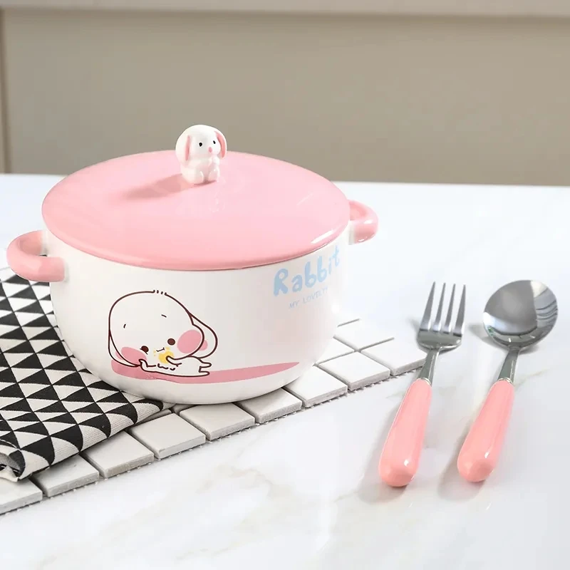 Мультяшная креативная мгновенная фотокерамическая миска Милая Студенческая для