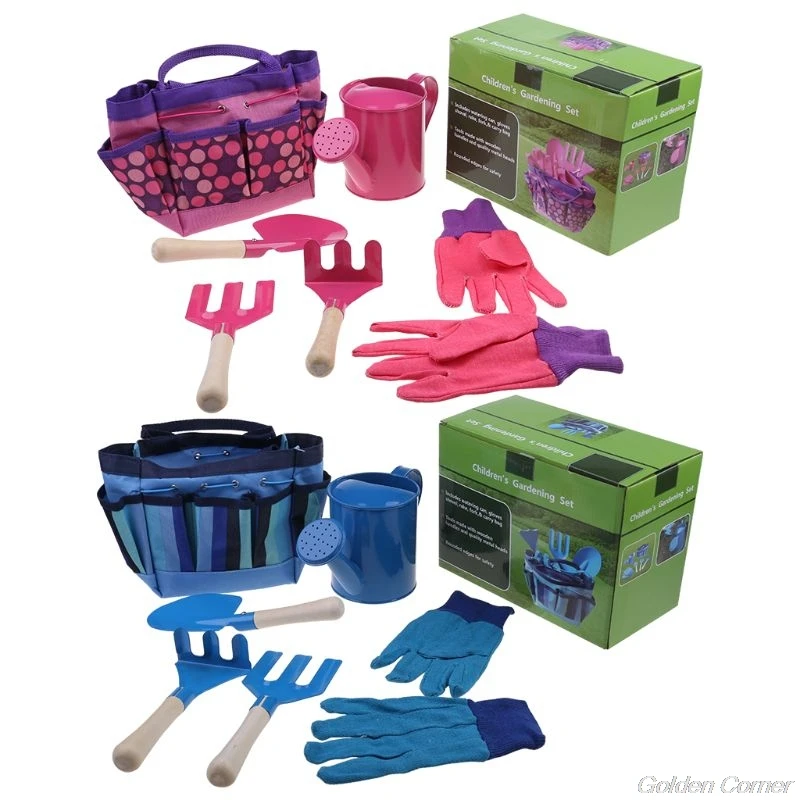 Лопата и грабли набор инструментов для маленького сада с сумкой Детские