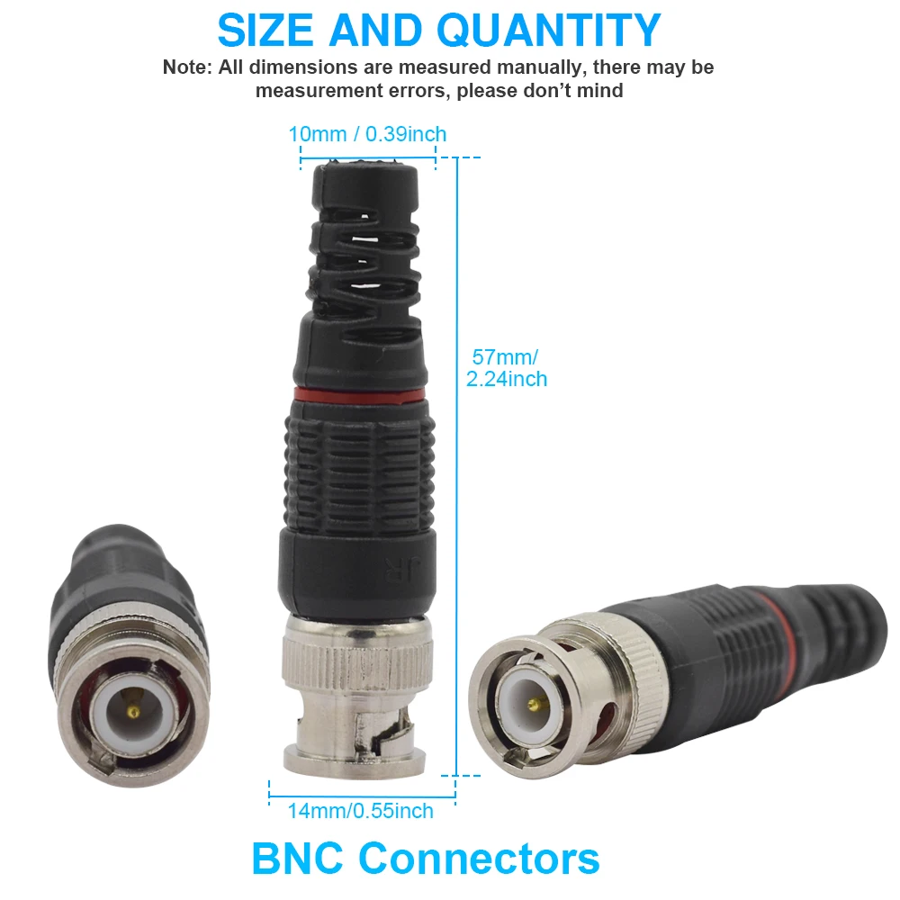 

10pcs Cctv Connector BNC Adaptor ,50ohms 75ohms BNC Connector 5.8 Ghz Video Reciever Aaa To Adapter Gb 5v Poe Splitter 5.5 2.1