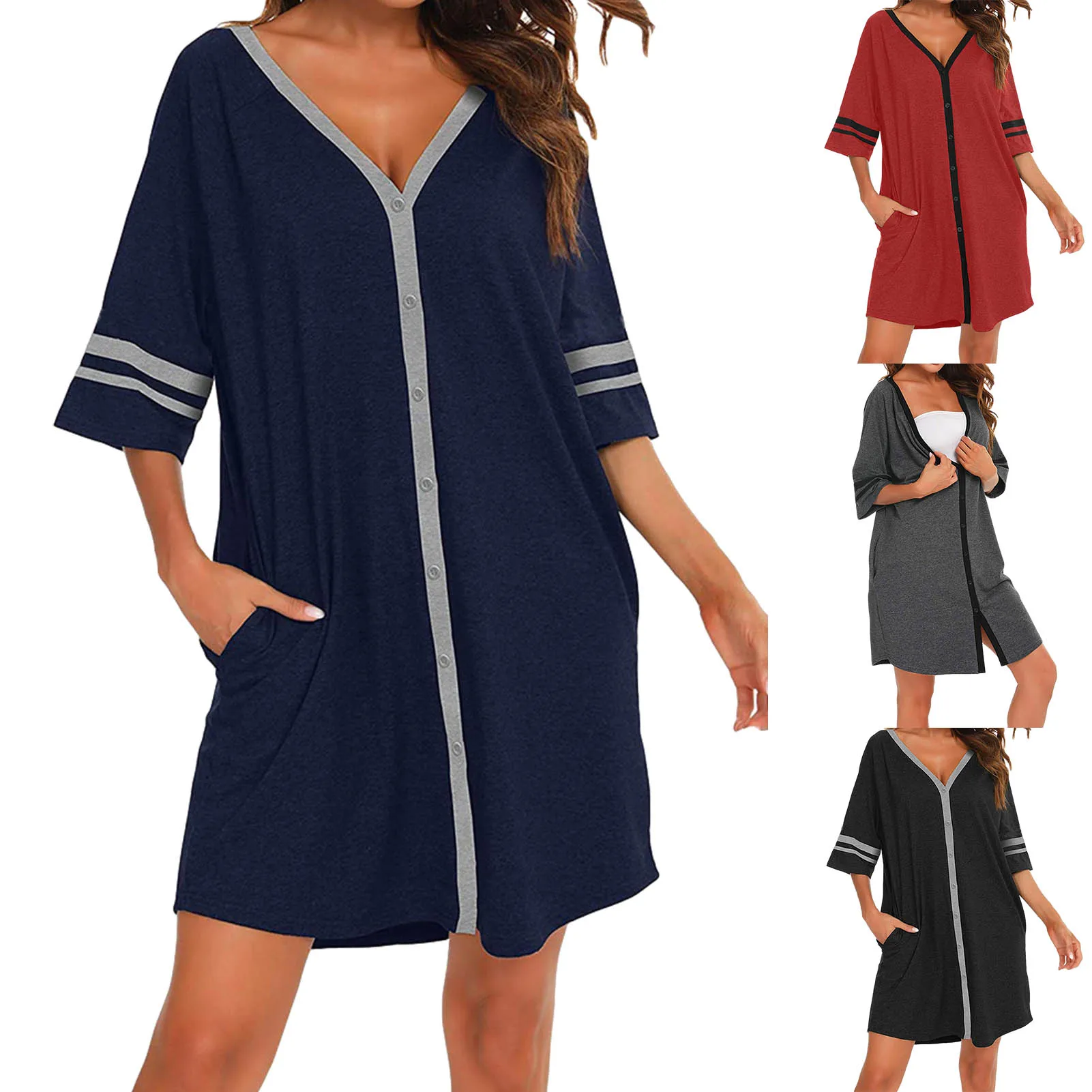 

Пижама женская из искусственного шелка и сатина, с коротким рукавом, домашняя пижама одежды, ночная рубашка, домашняя одежда