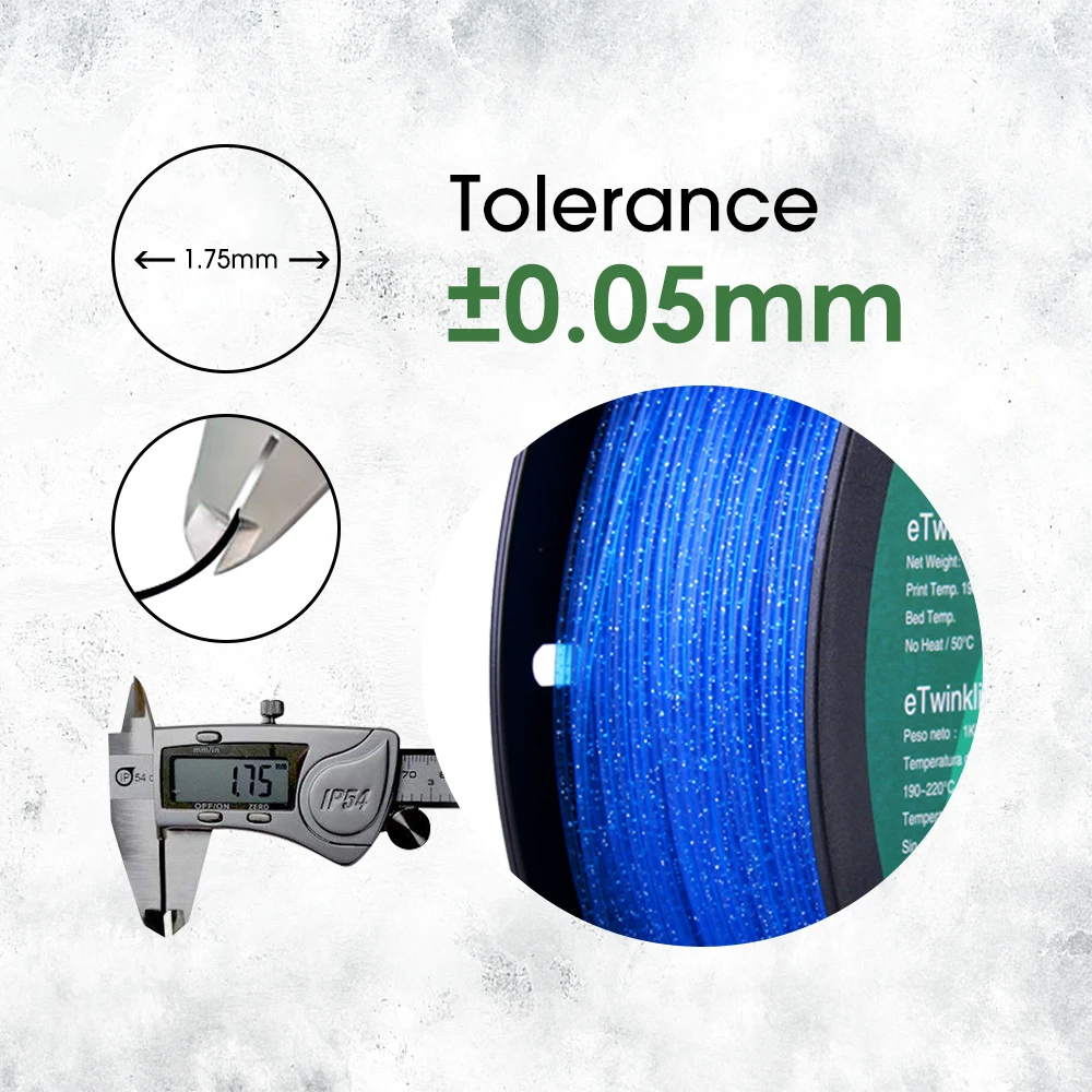 esun twinkling pla filament 1 75mm glitter pla 3d printer filament 1kg 2 2 lbs spool 3d printing materials for 3d printers free global shipping