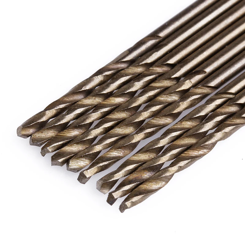 

425D 10Pcs 1.5mm M35 Round Shank HSS-Co Cobalt Twist Drill Spiral Drill Bit