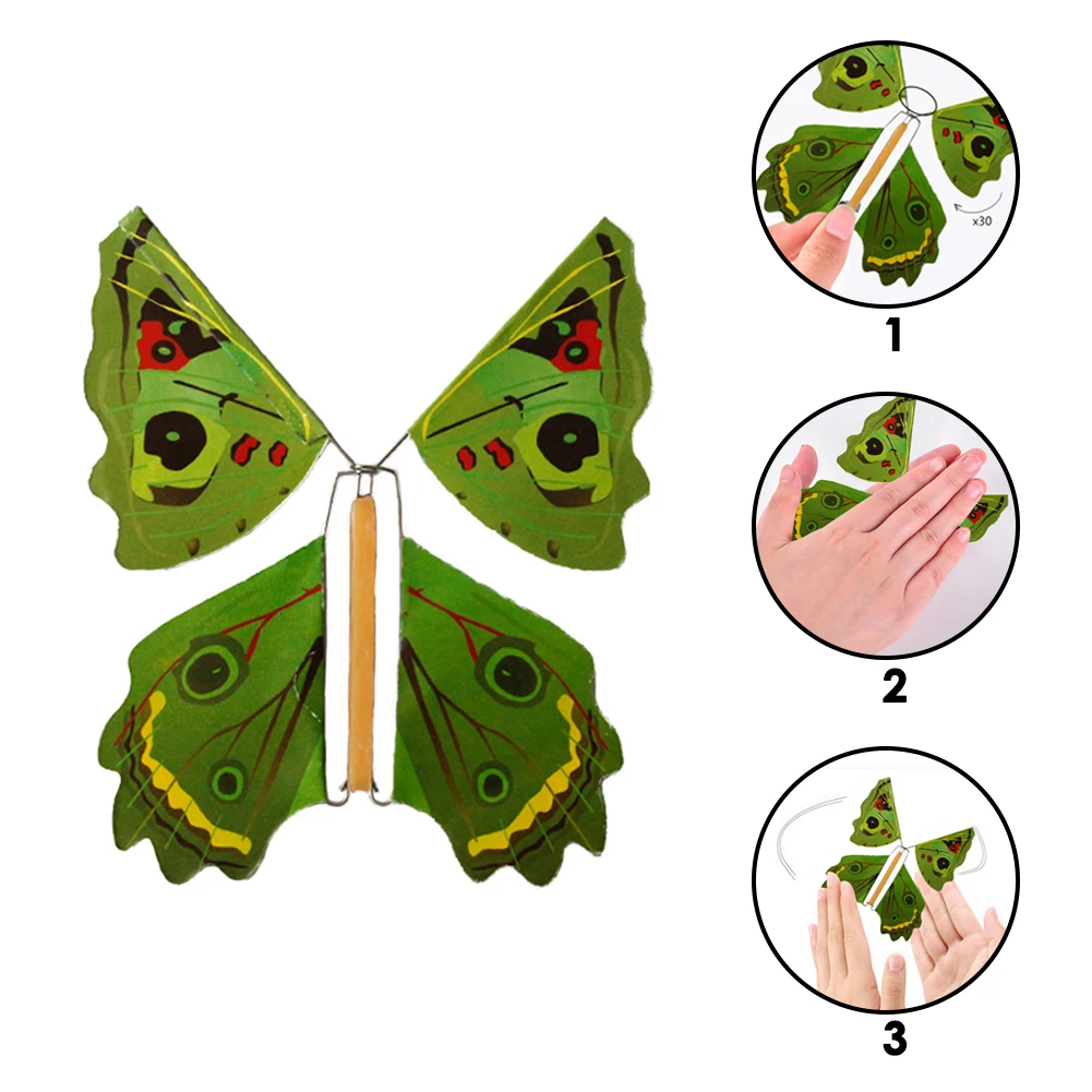 Mariposa voladora aleatoria para ni&ntilde;os, juguete m&aacute;gico, Hada M&aacute;gica, mariposa que vuela en el libro, 1 unidad-3