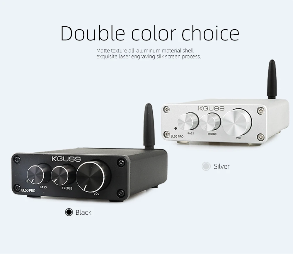Цифровой усилитель KGUSS BL50 PRO Bluetooth 5 0 QCC3003 TPA3116D2 HIFI 50 Вт * 2|Усилители мощности| |