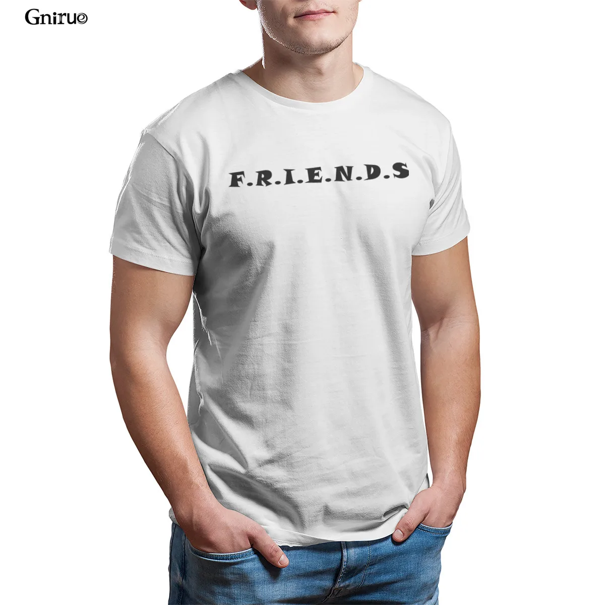 

Wholesale friends Mens T-Shirt White Punk New 90s Aesthetic Tees 87995