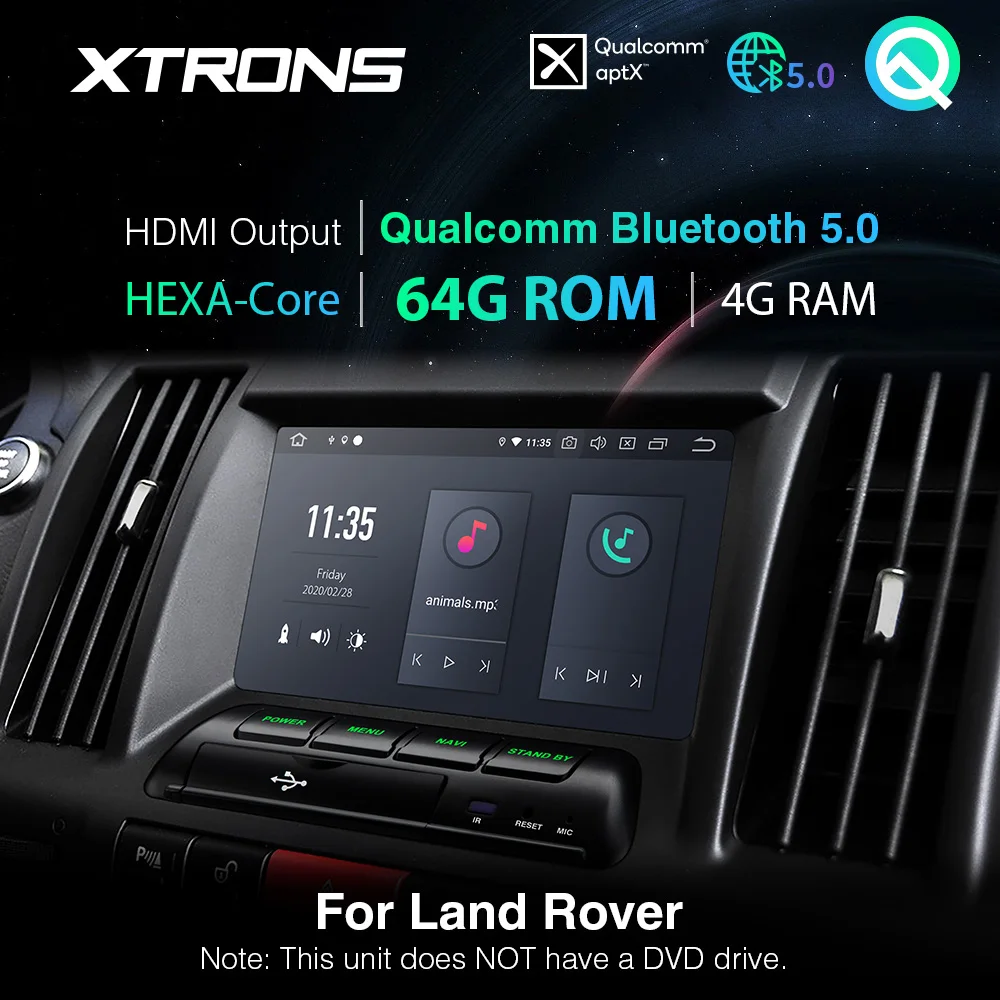 Автомобильный стереоплеер XTRONS 7 дюймов Qualcomm Bluetooth 5 0 Android 10 PX5 GPS для Land Rover Freelander 2 2007