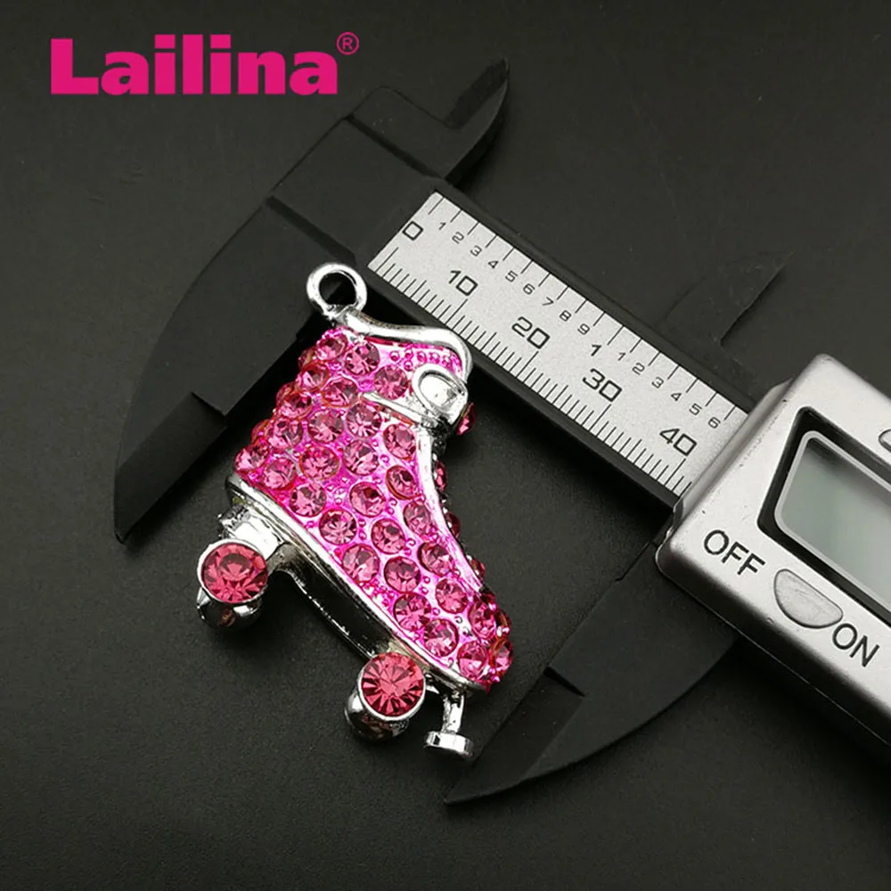 10 шт./лот Подвеска для роликовых коньков с кристаллами высокого качества 3D со
