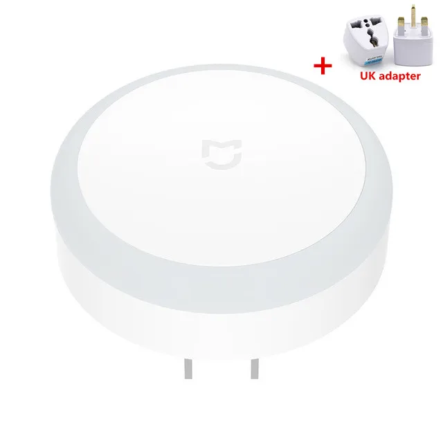 Add UK Adpater Новое прибытие Xiaomi Мини подключаемого модуля Ночной светильник с учетом Сенсор сенсорный выключатель интеллигентая(ый) ночной Светильник для дома - Цвет: Add UK Adpater