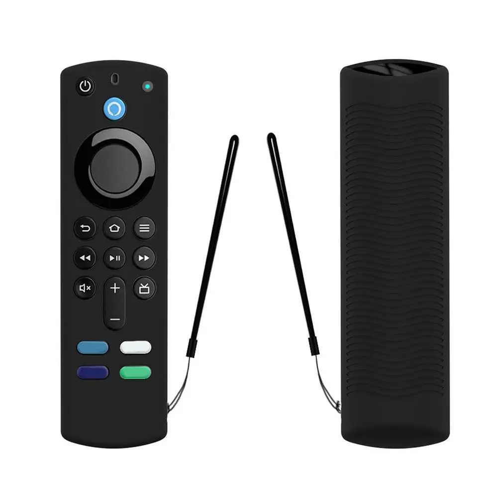 

Remote Controller Protective Case For Alexa Voice Remote 3rd Gen Anti-slip Dustproof Remote Cover Silicone Shell With Lanyard