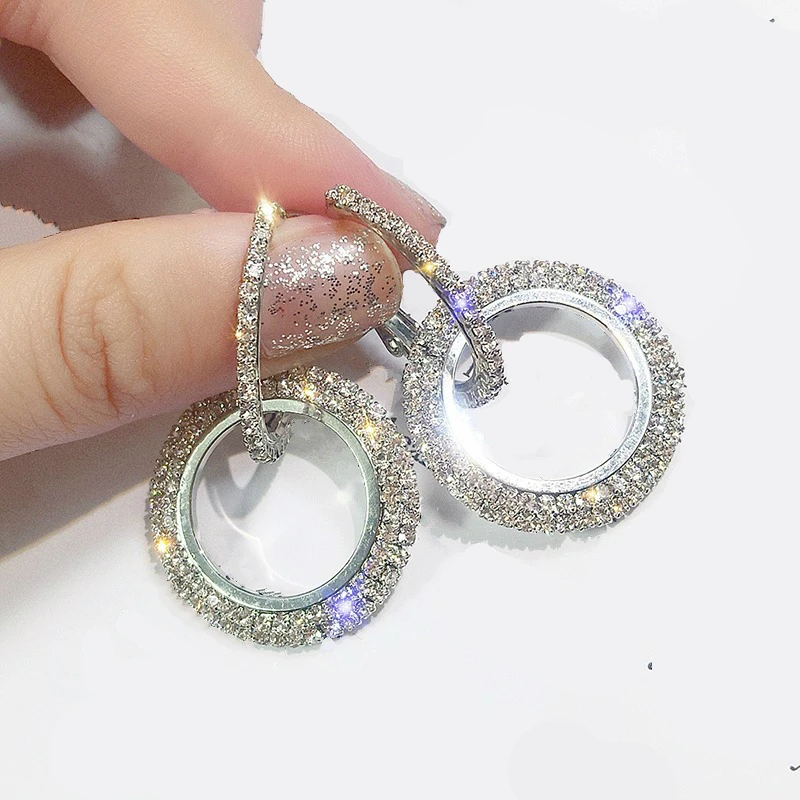 Новые модные Висячие серьги для женщин дизайнерские геометрические круглые