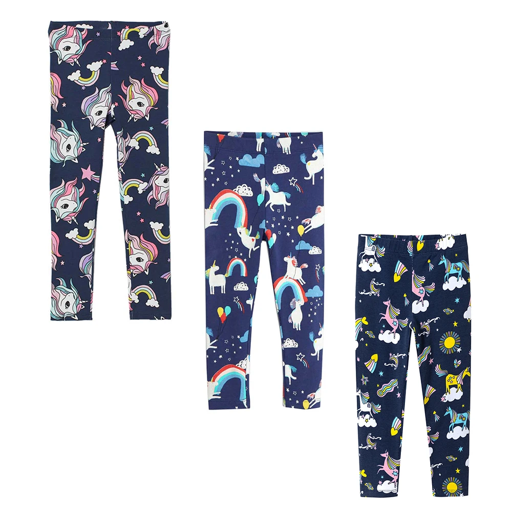 3 шт. детские леггинсы для девочек штаны с животным принтом хлопковые маленьких
