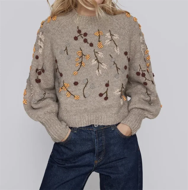 mame - kei様お取置き中 ⭐︎ floral pattern knit sweaterの