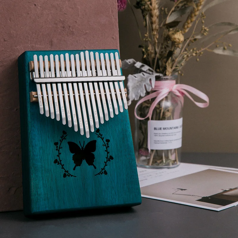 17 клавиш Bull калимба большой палец пианино для начинающих корпус из красного