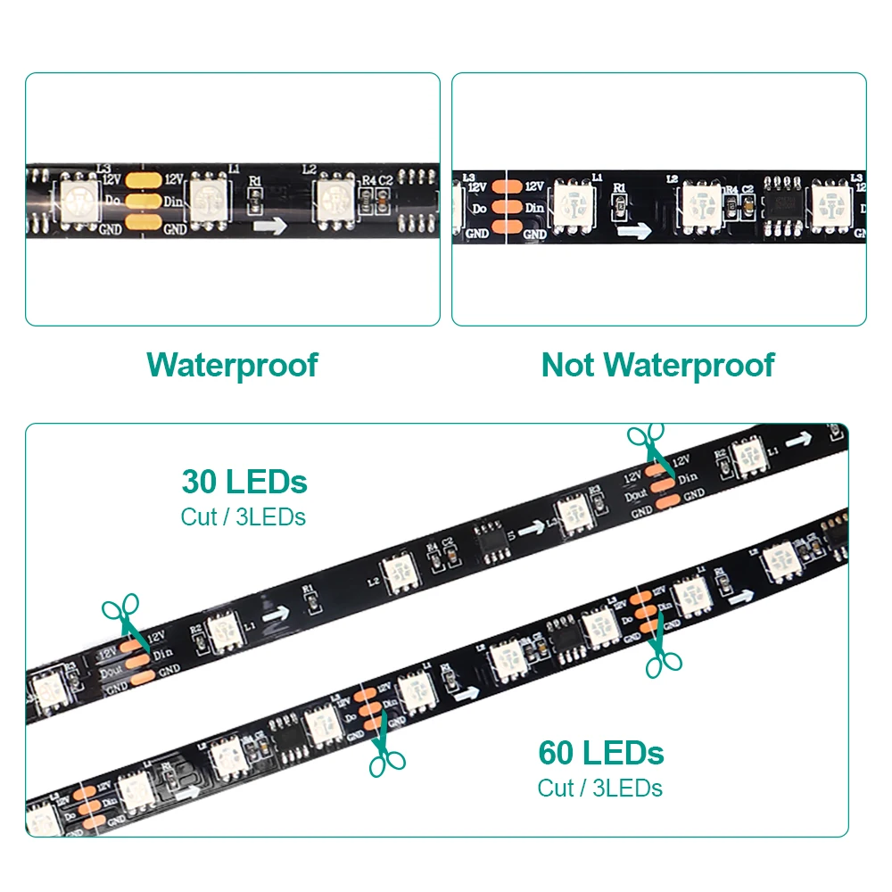 Акция 12 в RGB Гибкая полоса WS 2811 светодиодный + SP110E Bluetooth контроллер адаптер для