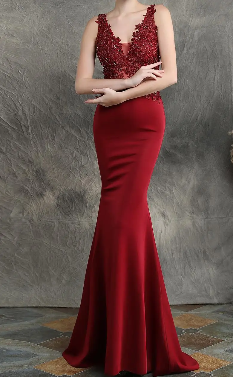 Lanon, Украина, Zanzea, предложение, майка, Vestido, Longo, летнее платье, ручная работа, аппликация, расшитая бисером, сексуальное, длинное, для банкета, винного цвета, с хвостом - Цвет: Jujube red