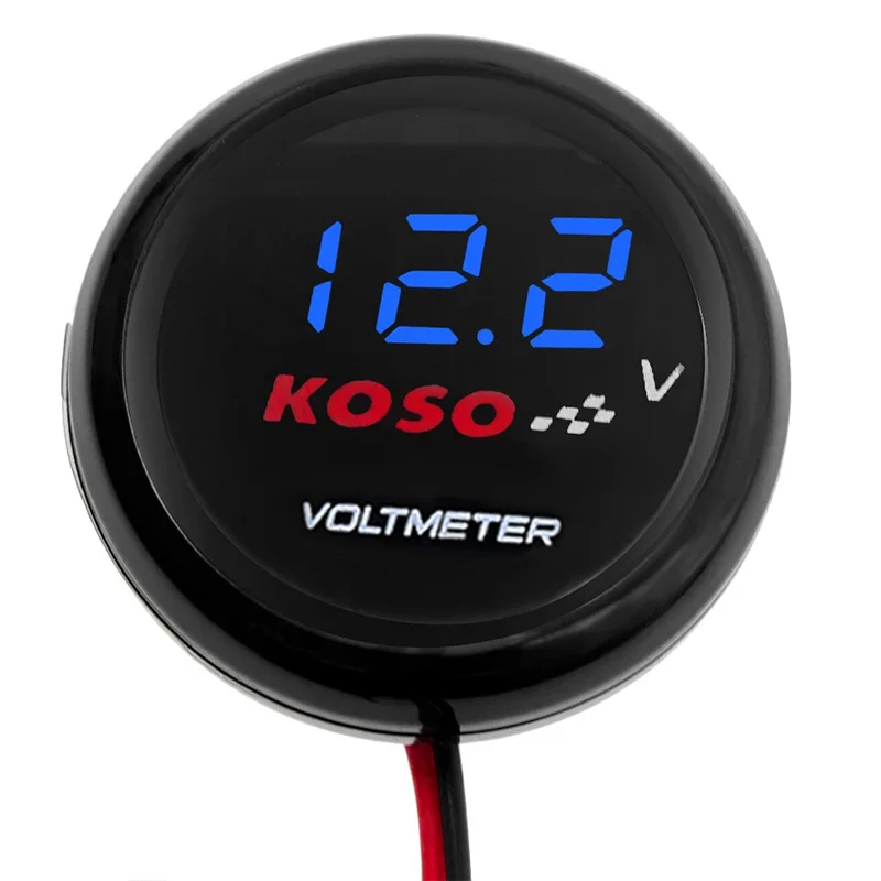 

KOSO Motorcycle Voltage Meter Digital LED DC6.0-19.9V Mini Voltmeter Gauge For Yamaha XMAX NMAX Y15 ZR