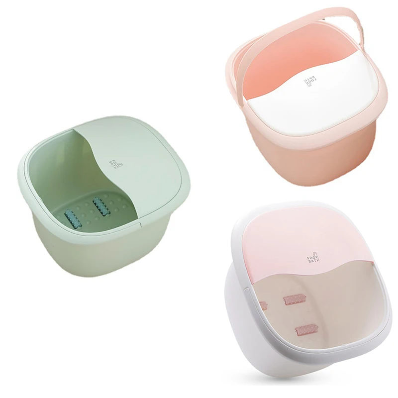 

Hand-Held Foot Bath Bucket with Lid, Plastic Foot Bath Bucket, Household Foot Bath Bucket, Massage Foot Bath