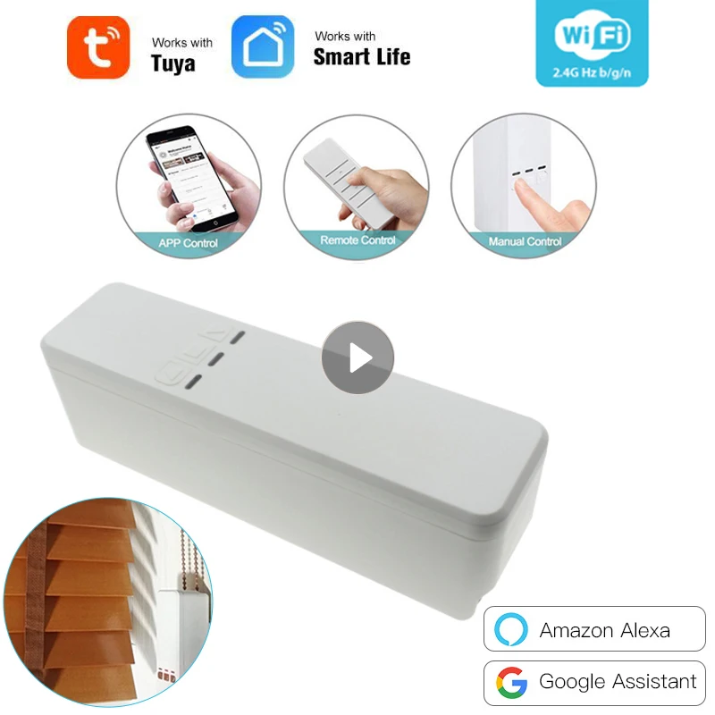 

Устройство управления шторкой Tuya Smart Life, со встроенным аккумулятором, работает с Alexa Google ассистентом, голосовым управлением, умным домом