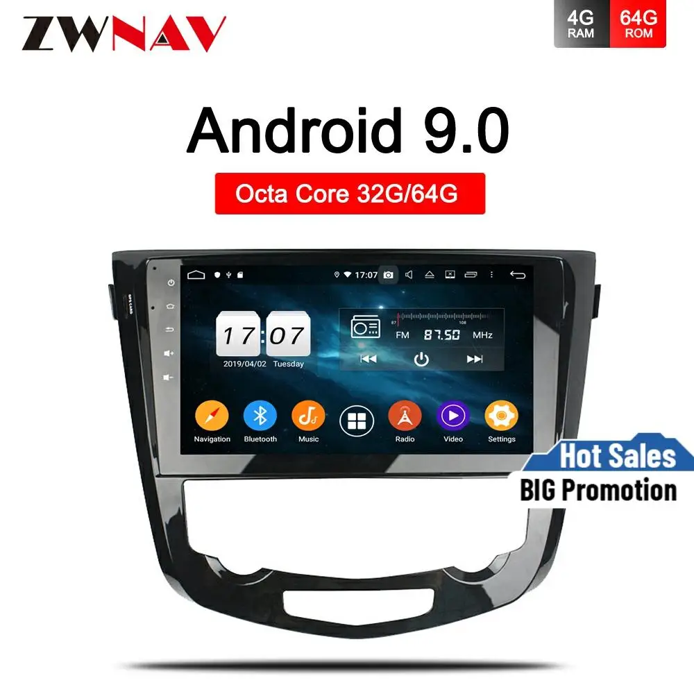 IPS DSP 10 2 &quotAndroid 9 0 автомобильный GPS радиоприемник для Nissan X Trail Qashqai J10 J11 2014 2015 2016 2017