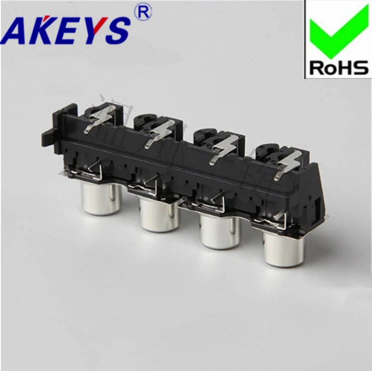 3 шт AV4-8.4-14PB Socket 8-foot RCA seat 4-hole PCB сварное сиденье lotus