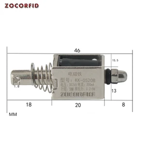 0520B DC всасывающий микро электромагнитный пружинный Тяговый стержень электромагнитный магнит