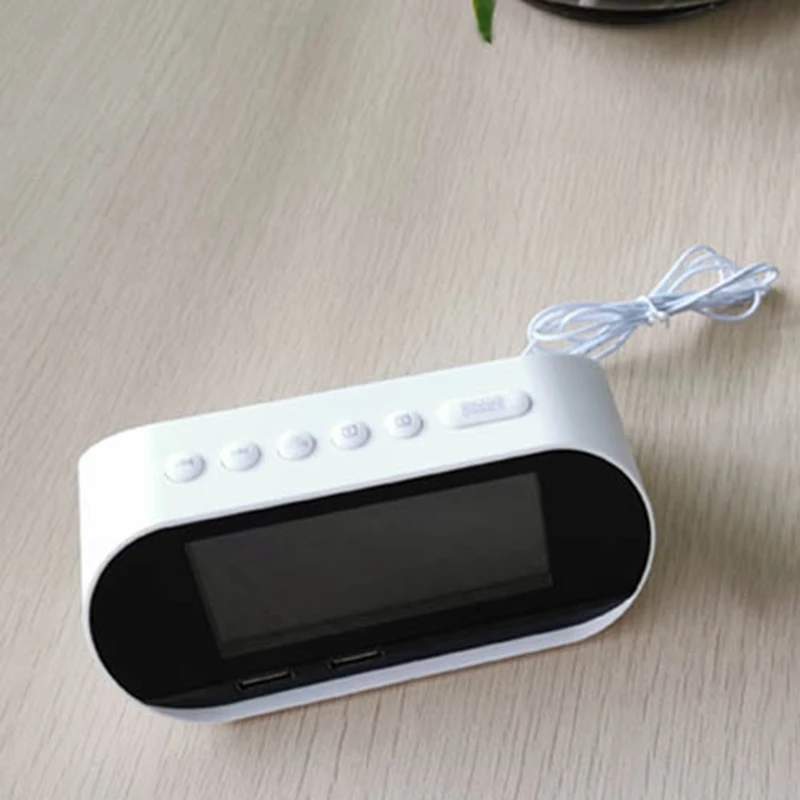 Будильник для спальни светодиодный цифровой будильник радио с fm двойной Usb порт