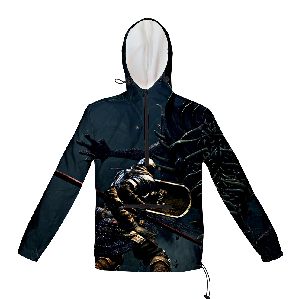 Фото Игры Dark Souls Стиль куртки Harajuku половина молнии свободные ветровка пальто 2020 осень