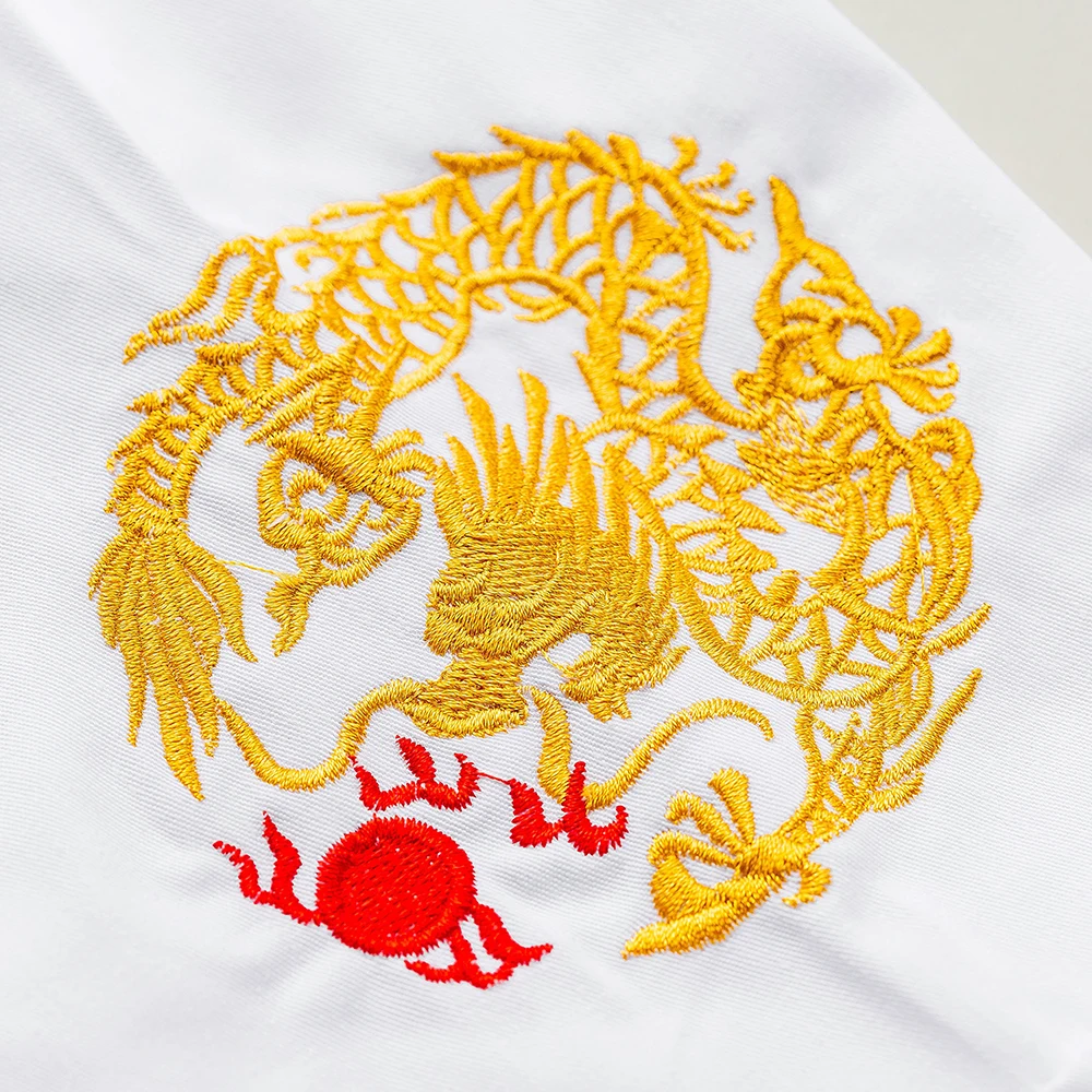 Высококачественная дышащая унисекс куртка шеф-повара Dragon рубашка Комбинезоны