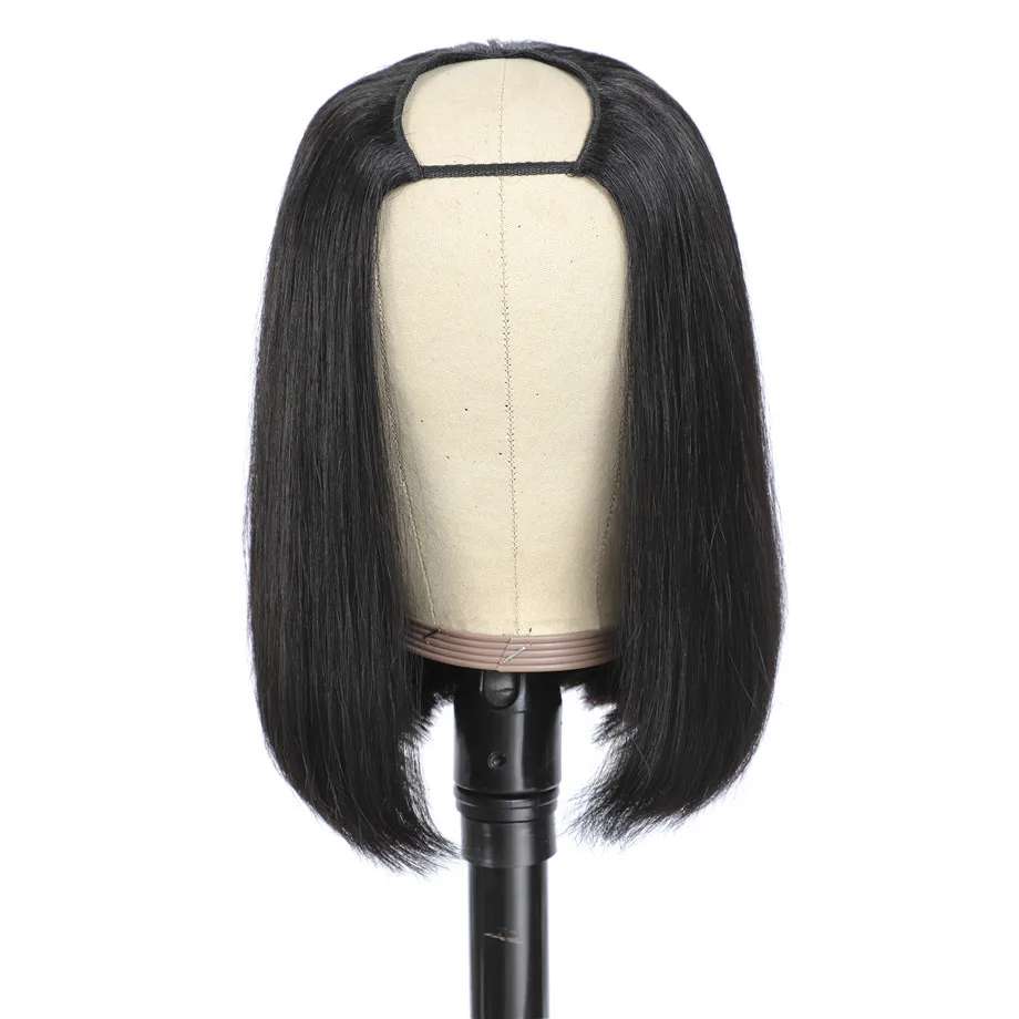 Шикарные волосы U образные парики боб человеческие бразильские прямые Короткие