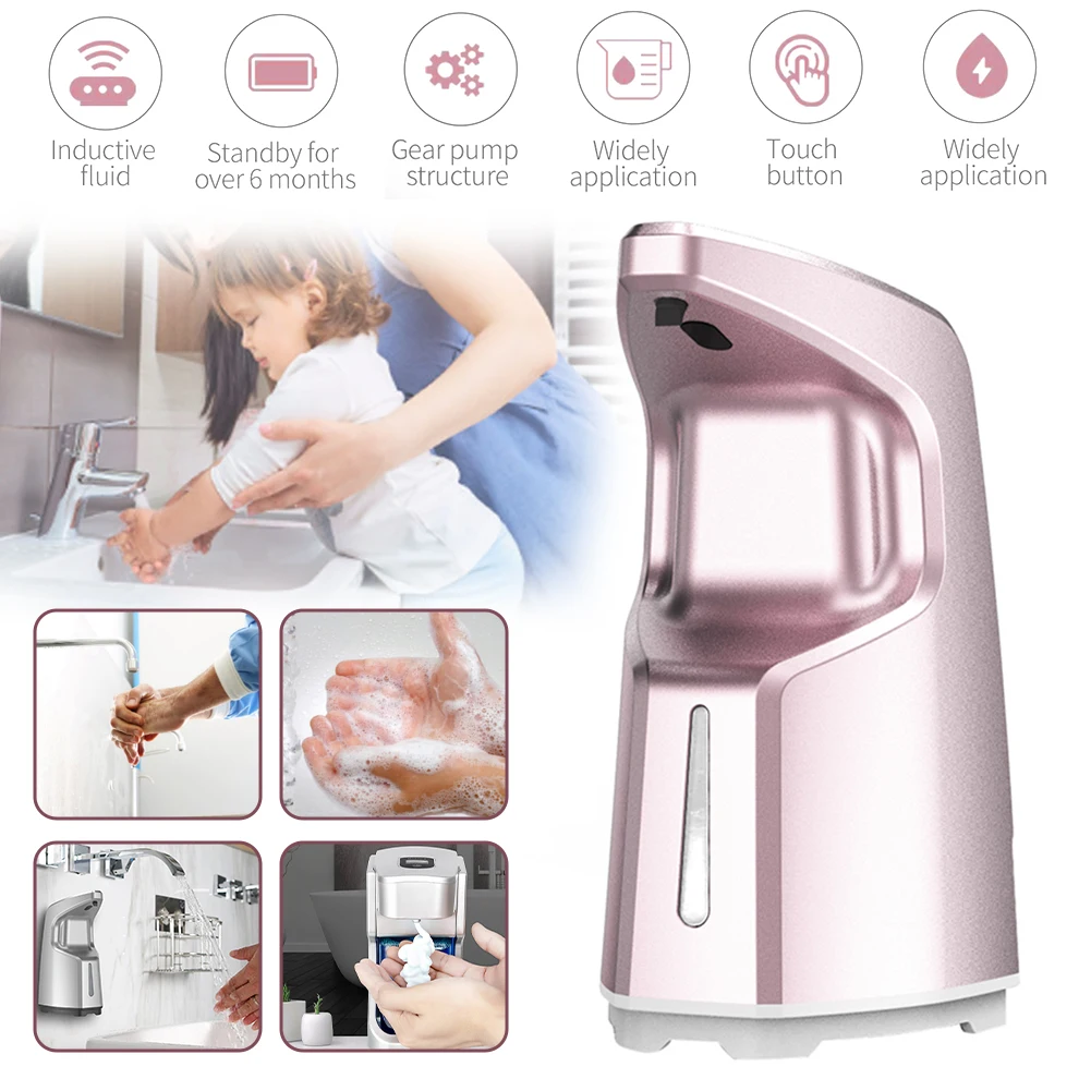 

Automatic Soap Dispenser Touchless Foaming Infrared Motion Sensor Hands-Free Soap Pump Dispenser For Bathroom Kitchen 450ML