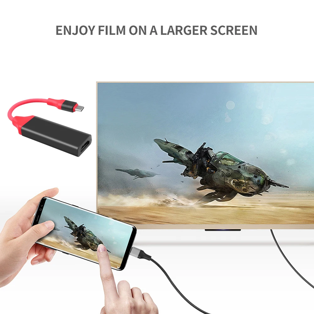 Адаптер 4K с USB 3 1 на HDMI-совместимый адаптер Type C штырь-гнездо кабельный конвертер