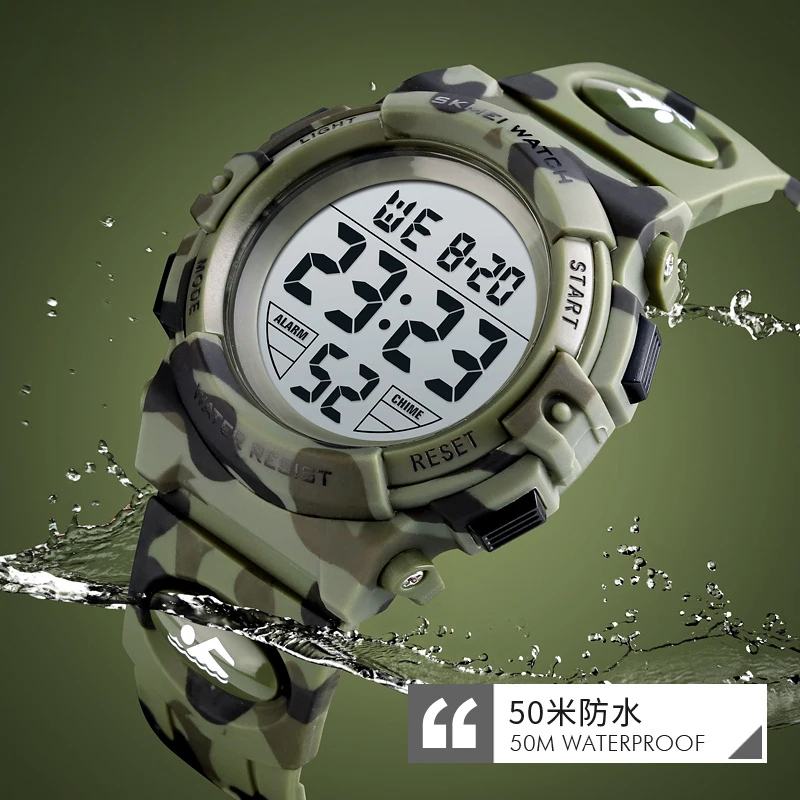 

50M Waterproof Electronic Watch Stopwatch Clock Military Children's Sports Watch Children's Digital Watch Boys and Girls